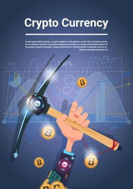 Kazma Internet dijital para Bitcoin incelemesi tutan Kripto para birimi kavramı el