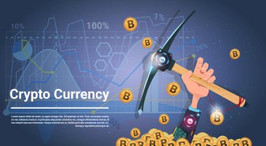 Kazma Internet dijital para Kripto para birimi kavramı tutan kavram el madencilik Bitcoin