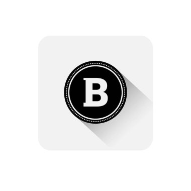 Bitcoin simgesi Modern Web para dijital para Logo kavramı