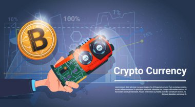 Web para Bitcoin Kripto para birimi konsept reklam kopya alanı ile