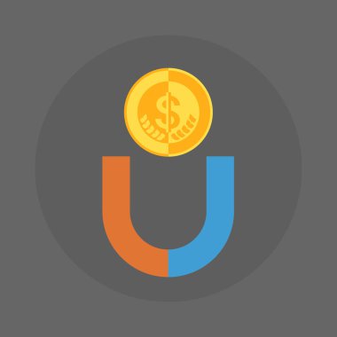 Doları para mıknatıs simgesini para kavramı ile
