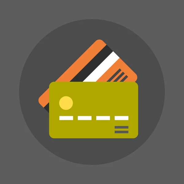 Icône de cartes de crédit Concept de paiement électronique — Image vectorielle