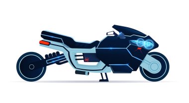 Motosiklet simgesi gerçekçi mavi spor motosiklet üzerinde arka plan izole