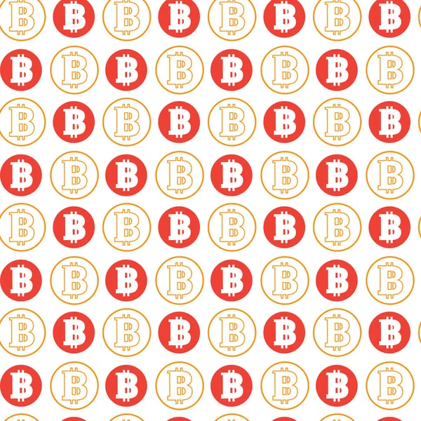 Beyaz arka plan Kripto para birimi incelemesi kavramı basit Seamless Modeli Bitcoins işaretleri