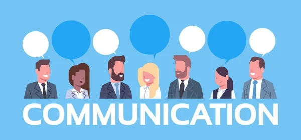 Ділові люди Група комунікацій Концепція Команда успішних бізнесменів і бізнесменів — стоковий вектор