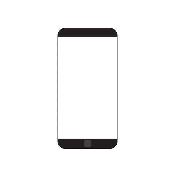 Telefone inteligente celular moderno com tela vazia branca isolada — Vetor de Stock