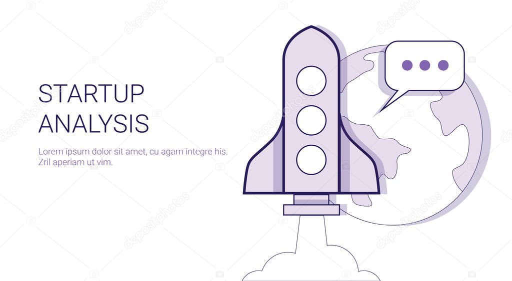 Startup Analysis Business Project Study Concept Web Banner With Copy Space