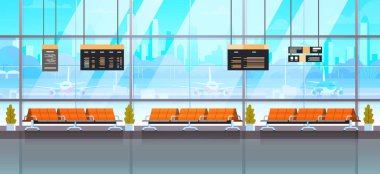Bekleme salonu veya kalkış Lounge Modern Havaalanı iç Terminal