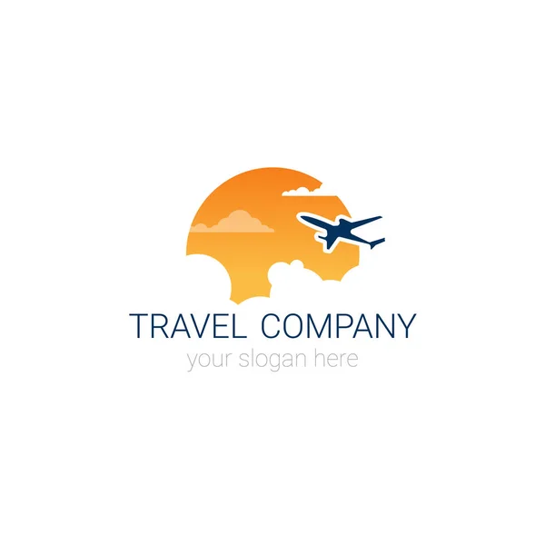 Travel Company Logo Icon Tourism Agency Banner Design — Stock Vector