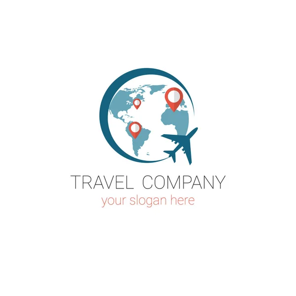 Agenzia di viaggi Logo Template Tourism Company Banner Design — Vettoriale Stock