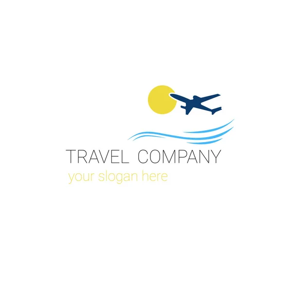 Travel Company Logo Template Tourism Agency Banner Design — Stock Vector