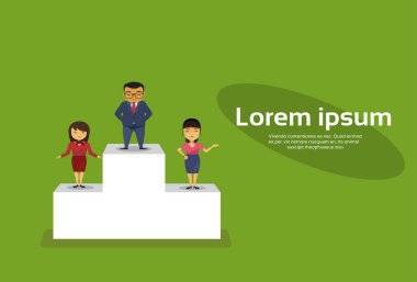 Podyum Asya işadamı zafer kavramı üzerinde ilk yer üzerinde duran başarılı iş adamı
