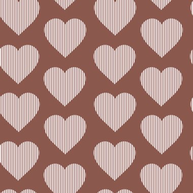 Dikişsiz desen kalpler Vintage Sevgililer günü arka plan