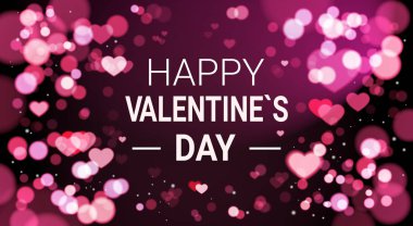 Mutlu Sevgililer günü afiş Bokeh arka plan bulanık