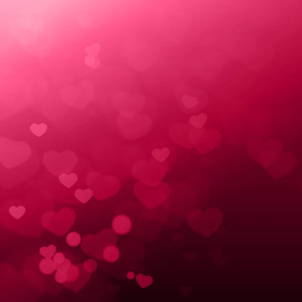 Glanzende harten Bokeh mooi Valentines Bay achtergrond — Stockvector