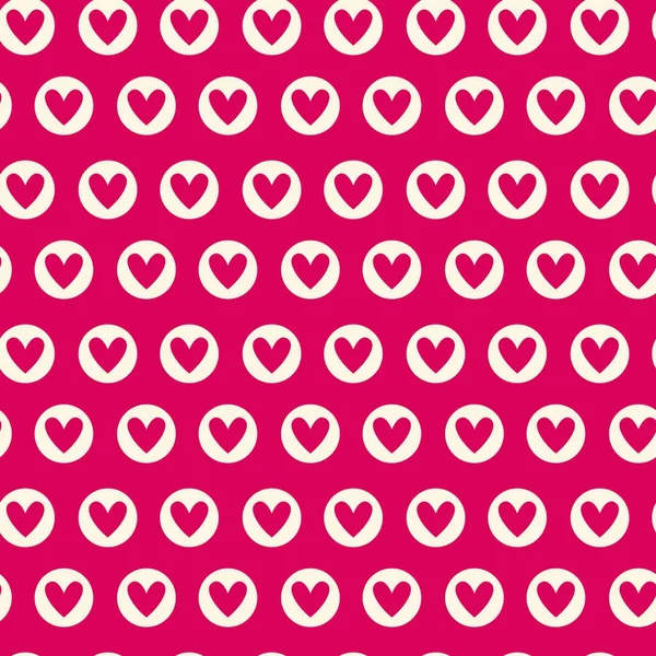 Yinelenen doku Sevgililer günü arka plan seamless modeli ile pembe Kalpler — Stok Vektör