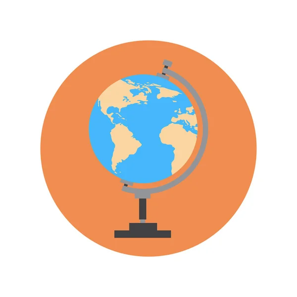 Globo de la Tierra Icono World Travel Concept — Vector de stock