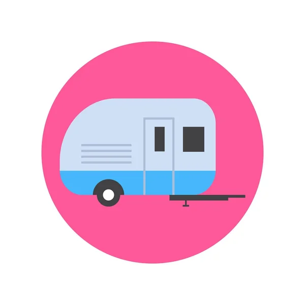 Camping přívěs ikonu Transport cestování koncept — Stockový vektor