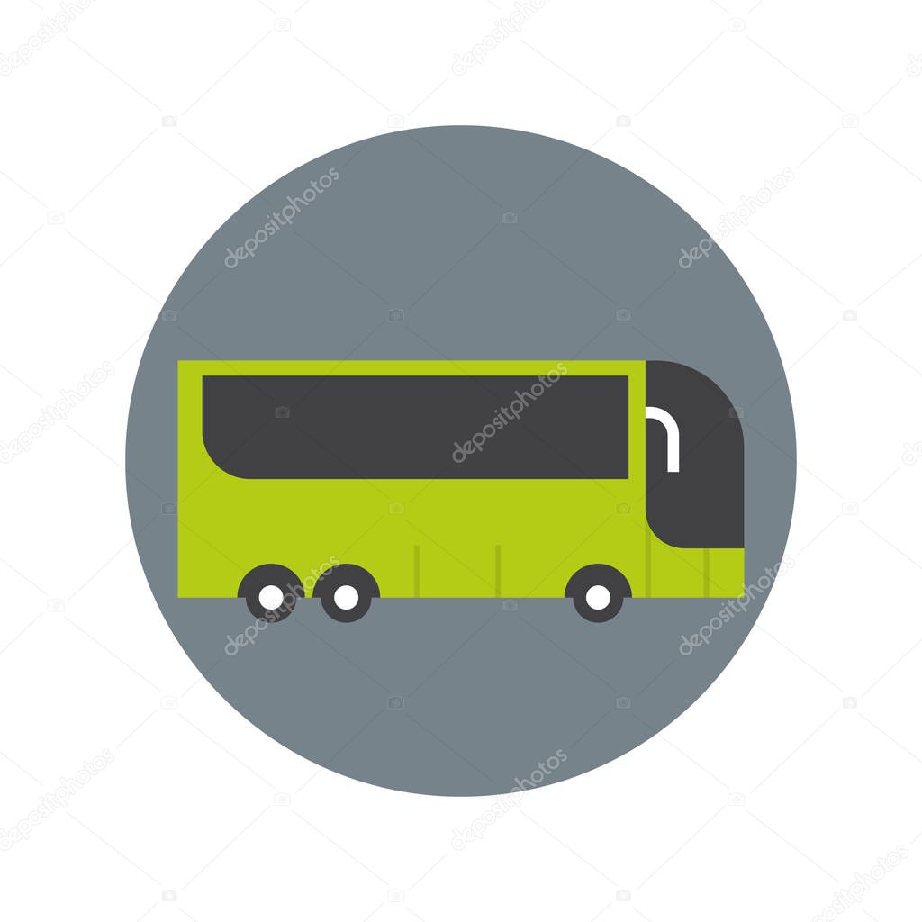 Modern Tourist Bus Icon Travel Transport Concept