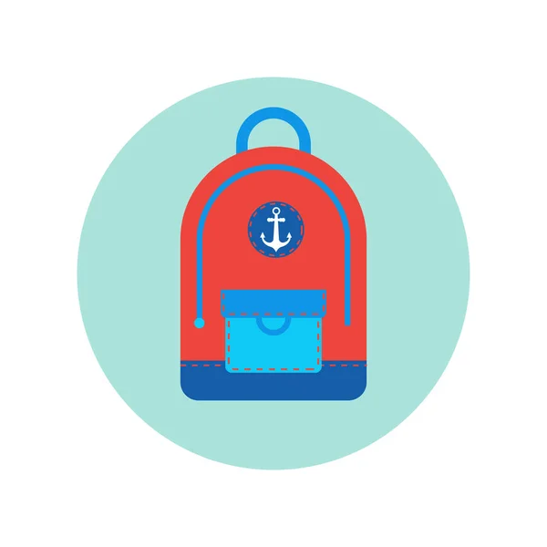 Mochila Icono de viaje aislado equipaje mochila — Vector de stock