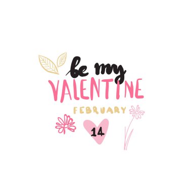 Sevgililer günü etiket sevgi tebrik posteri, tipografi tasarım öğesi için