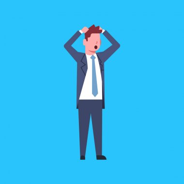 İzole karışık Office işçisi karakter işadamı vurguladı iş adamı