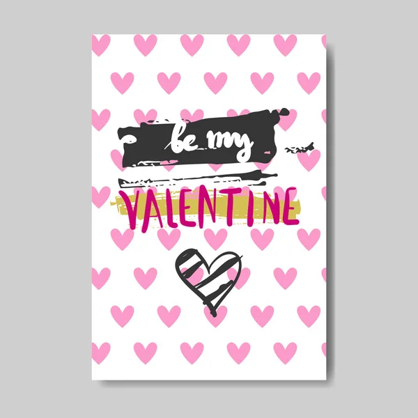 Bonito dia dos namorados saudação cartão projeto esboço amor cartão postal no estilo doodle — Vetor de Stock