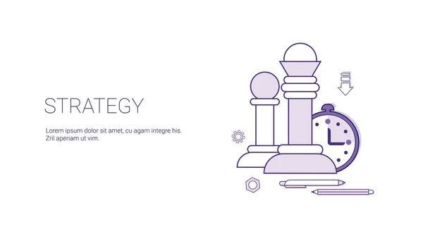 Planejamento de estratégia Business Concept Template Web Banner com espaço de cópia — Vetor de Stock