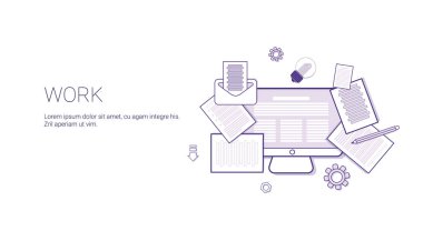 İş iş ofis işgal Web Banner şablon kopya alanı ile