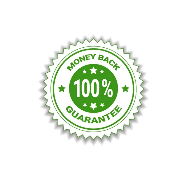 Money Back Guarantee 100 Percents Label Template Isolated — Stock Vector