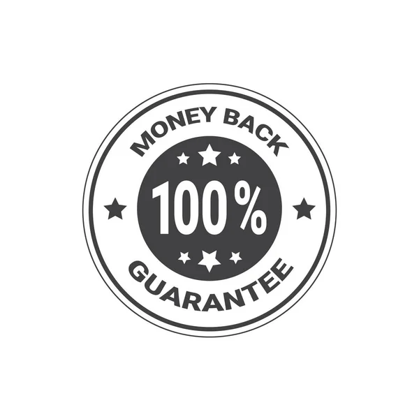 Money Back Guarantee With 100 Percents Stamp Or Sticker Isolated — Stock Vector