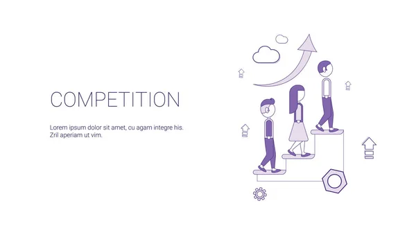 Wettbewerb Web-Banner mit Copy Space Business Leadership Konzept — Stockvektor