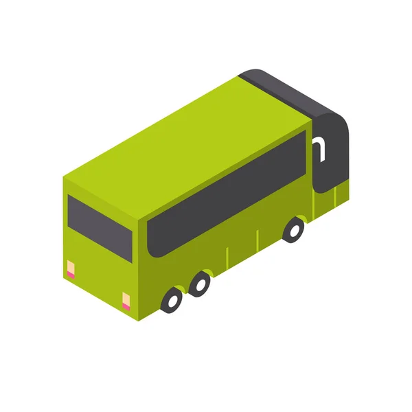 観光バスのアイコン等尺性分離観光と旅行の概念 — ストックベクタ