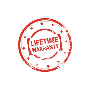 Ömür boyu garanti damga Grunge işareti veya izole rozet simge