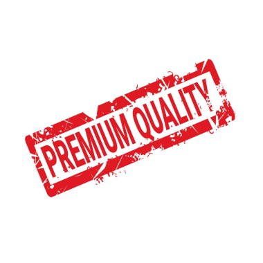 Premium kalite damgası kırmızı mürekkep Grunge rozet izole etiket simgesi
