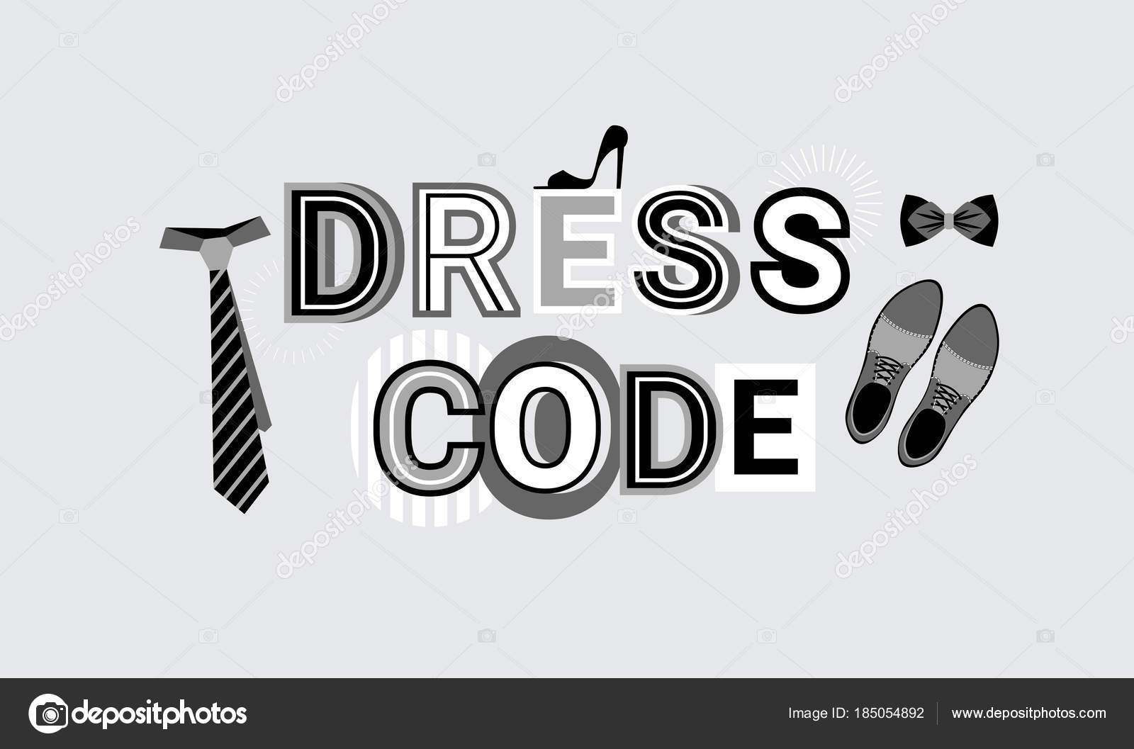 Dress Code Formal Sign  Banner Abstract Template Background Stock