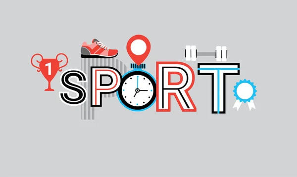 Αθλητικό ανταγωνισμό και κατάρτισης Web Banner αφηρημένα φόντο δημιουργική πρότυπο — Διανυσματικό Αρχείο