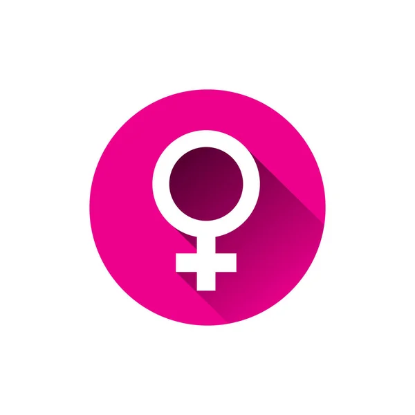 Weibliche Zeichen Symbol isoliert auf weißem Hintergrund glücklich Frauen Tag Konzept — Stockvektor