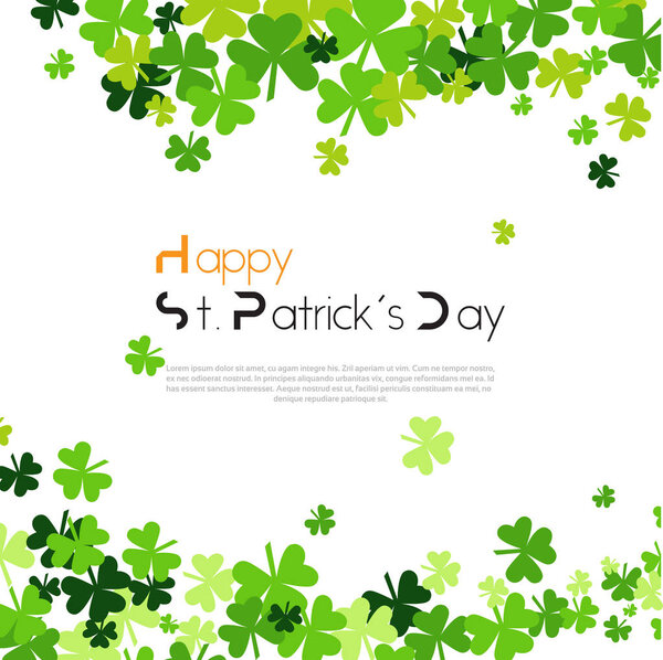 Красивый фон для празднования Дня святого Патирка с клевером или листьями трилистника
