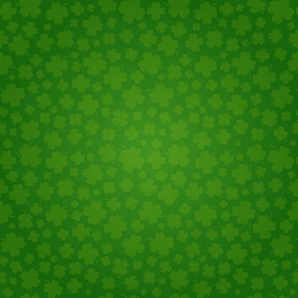 Seamless Clover Pattern, Green Shamrock Background For Saint Patricks Day — Stock Vector