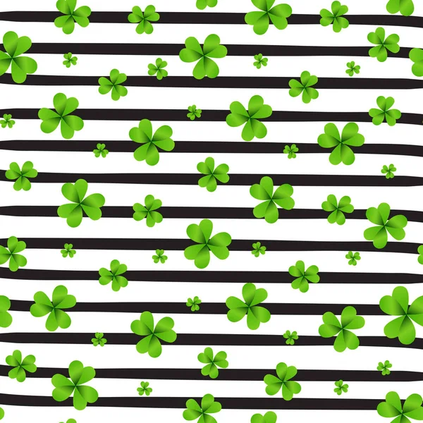 Shamrock motif sans couture trèfle créatif fond pour Saint Patricks jour férié — Image vectorielle