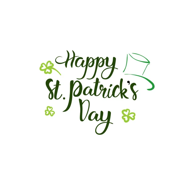 С Днем Святого Патрика Логотип, Ручной эскиз Ирландского Празднования Дизайн, Письменная икона — стоковый вектор