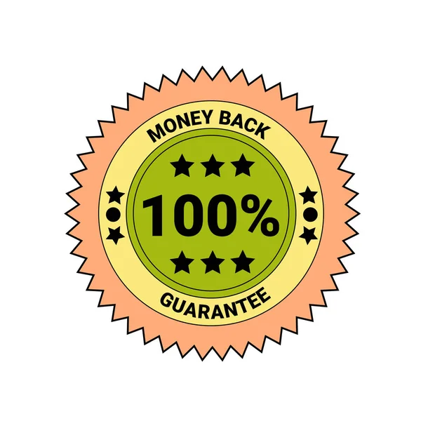 Money Back Guarantee Badge Isolated Icon Business Seal — Stock Vector