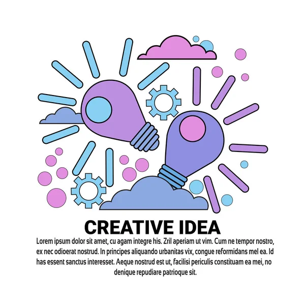 Idea Creativa Nuevo Plan de Proyecto Concept Banner con Copia de Espacio — Archivo Imágenes Vectoriales