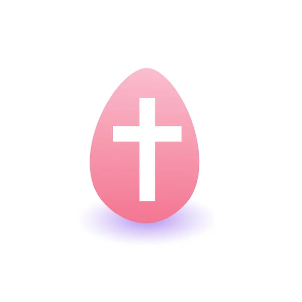 Beyaz arka plan üzerinde izole ressam Paskalya yortusu yumurta simgesi — Stok Vektör