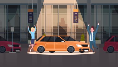 Yeni araba Bayilik Merkez Showroom yeni Vechicles kümesi üzerinden sunulması satıcı birkaç