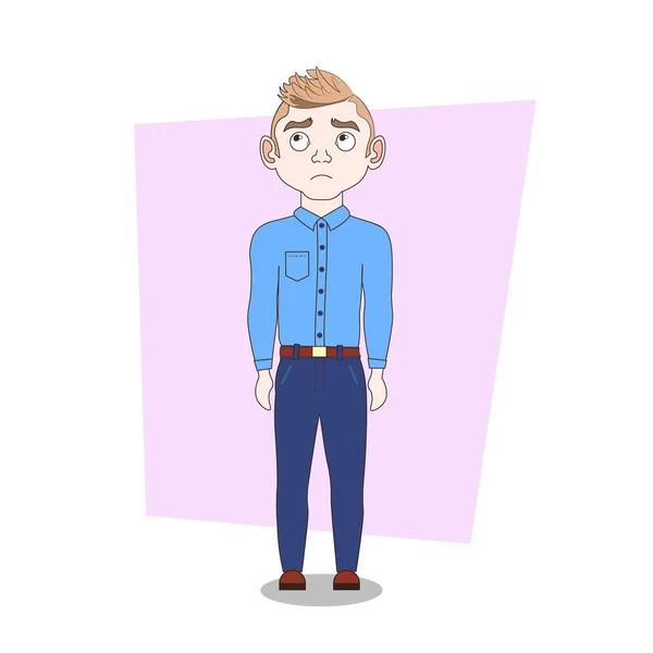 Hombre joven en ropa casual de longitud completa Hipster masculino — Vector de stock