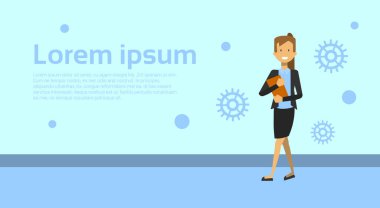 İşkadını klasör belgeler ile idare arka plan kopya alanı ile