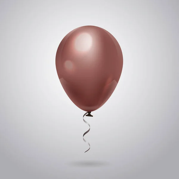 Μπαλόνι με κορδέλα σε γκρι φόντο σχεδιασμό για τη διακόσμηση — Διανυσματικό Αρχείο