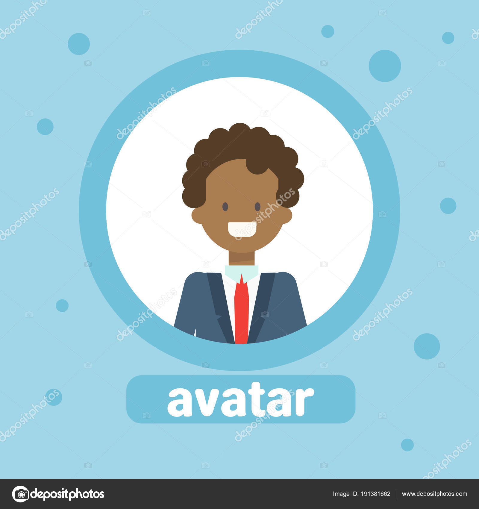 Flat business man user profile avatar icon Vector Image